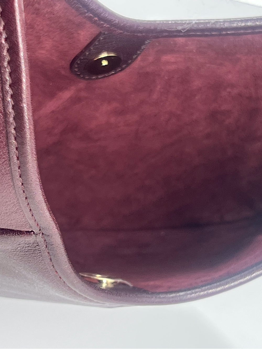 Saint Laurent Small Mombasa Burgundy Leather Top Handle Bag - Picture 6 of 9